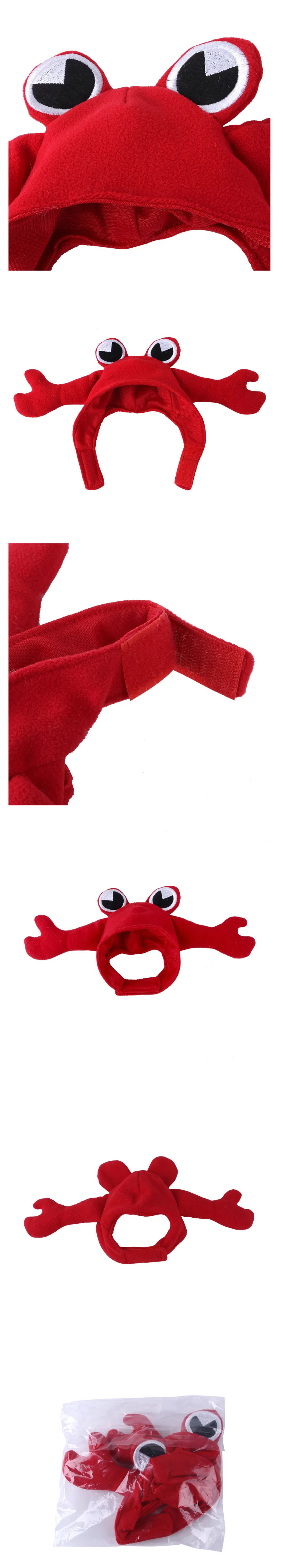 Fashion Winter Soft Warm Pet Cat Dog Hat Cute Crab Frog Pet Headgear Pet Apparel Products