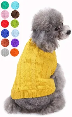 Produto para animais de estimação com suéter quente elegante e simples para cães