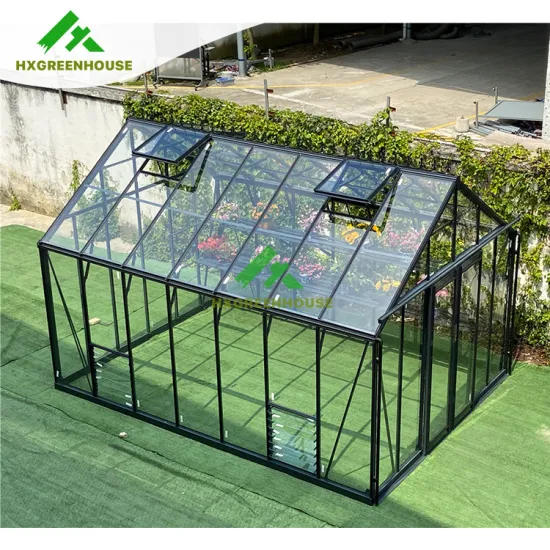 Estrutura de alumínio de metal ao ar livre casa verde quintal mini estufa vitoriana comercial jardim de vidro usado para venda