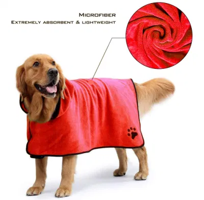 Roupão absorvente para cuidados quentes, secagem rápida, toalha para gatos e animais de estimação, produtos para cães